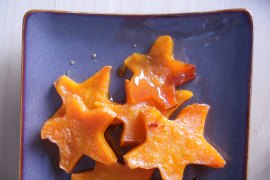 Maple-glazed yam stars